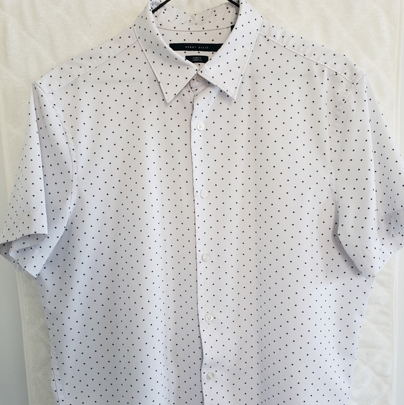 Perry Ellis Total Stretch Slim Fit Work Shirt - Picture 2 of 5